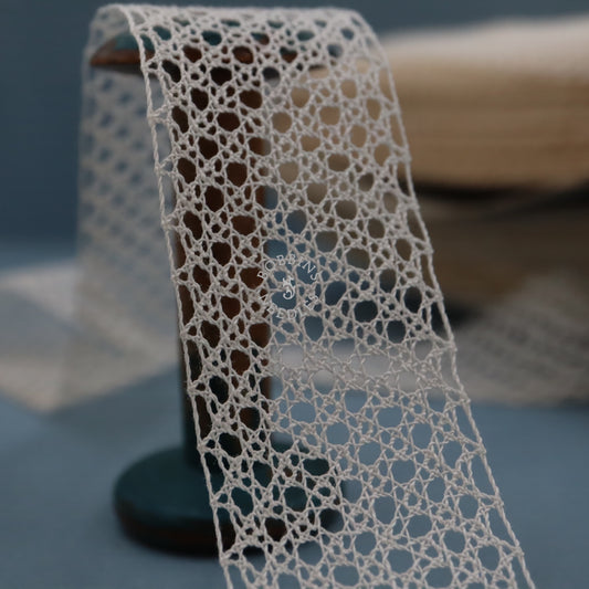 French Lace Insertion Trim – Antique Bobbin Lace Le Puy Style