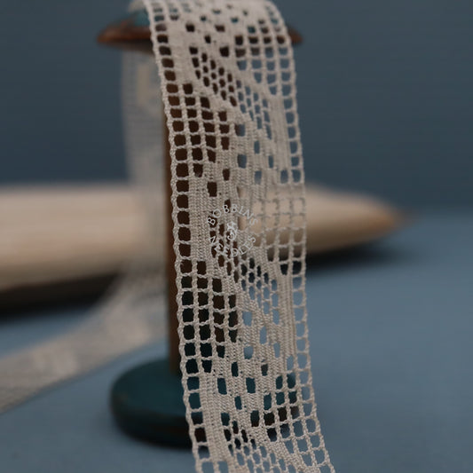 French Lace Insertion Trim – Antique Bobbin Lace – Le Puy Style - Bobbins&Needles