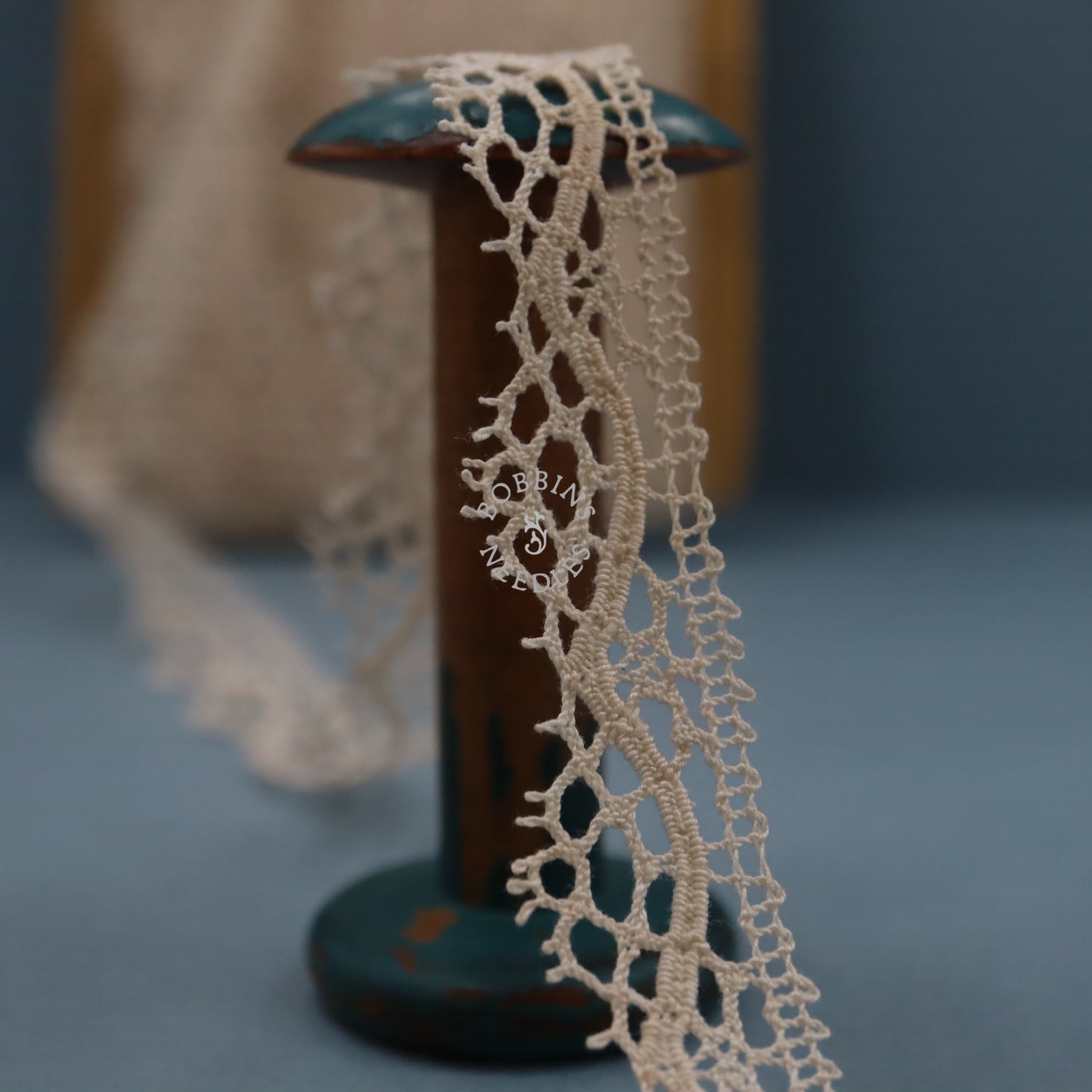 French Lace Border – Vintage Bobbin Lace Trim - Le Puy Style - Bobbins&Needles