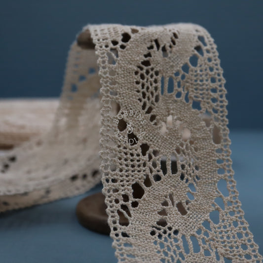 Vintage French Lace Border - 21m Cotton Insertion Trim