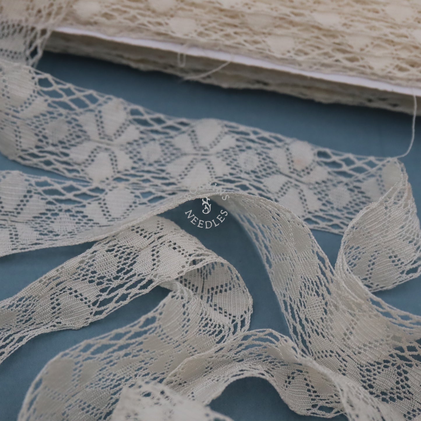48m Vintage Lace Trim Card – French Cotton Lace – Wholesale Supply - Bobbins&Needles