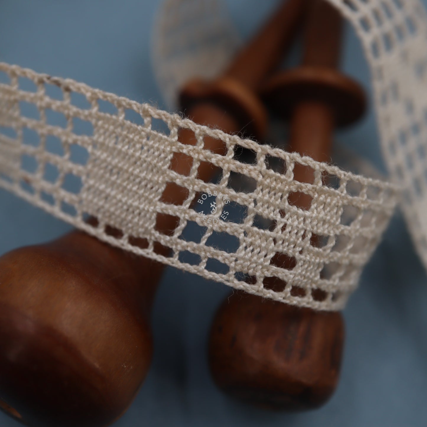 Vintage French Lace Insertion - Cotton Geometric Lace Band