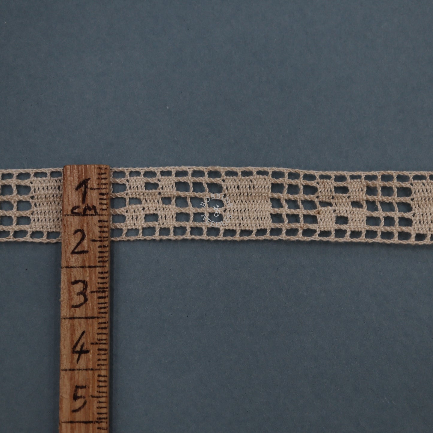 Vintage French Lace Insertion - Cotton Geometric Lace Band