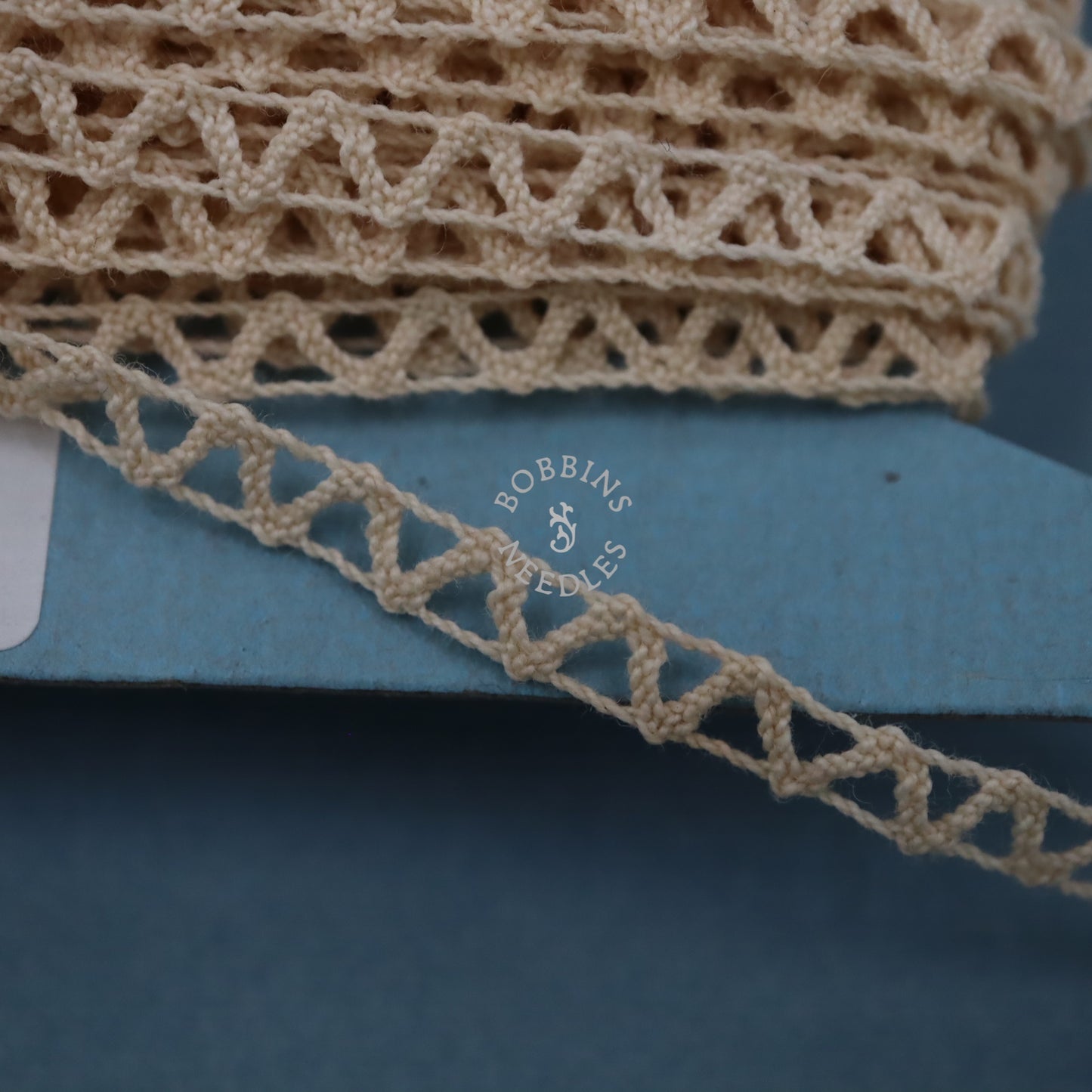 50m Vintage French Cotton Bobbin Lace Border – Tiny Ladder Insertion Trim