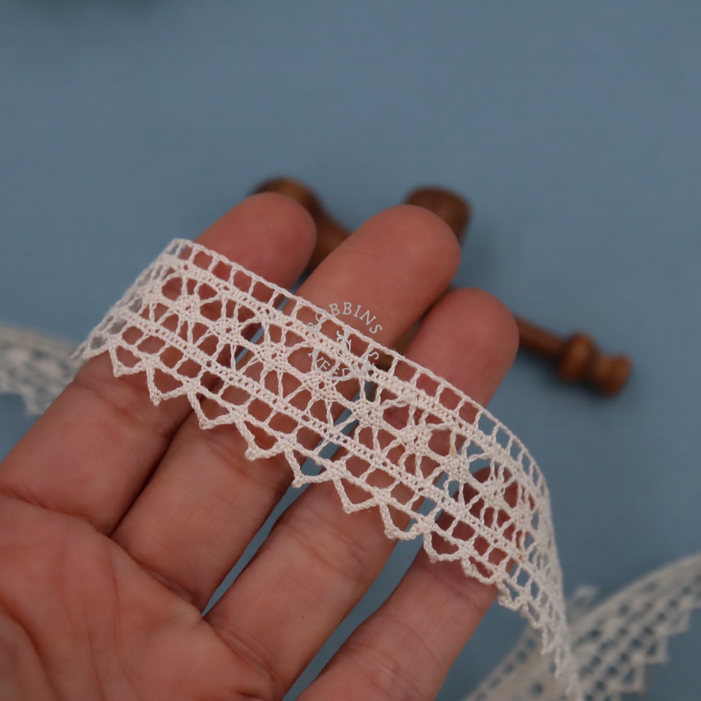 French Lace Border – Vintage Bobbin Lace Trim - Le Puy Style - Bobbins&Needles