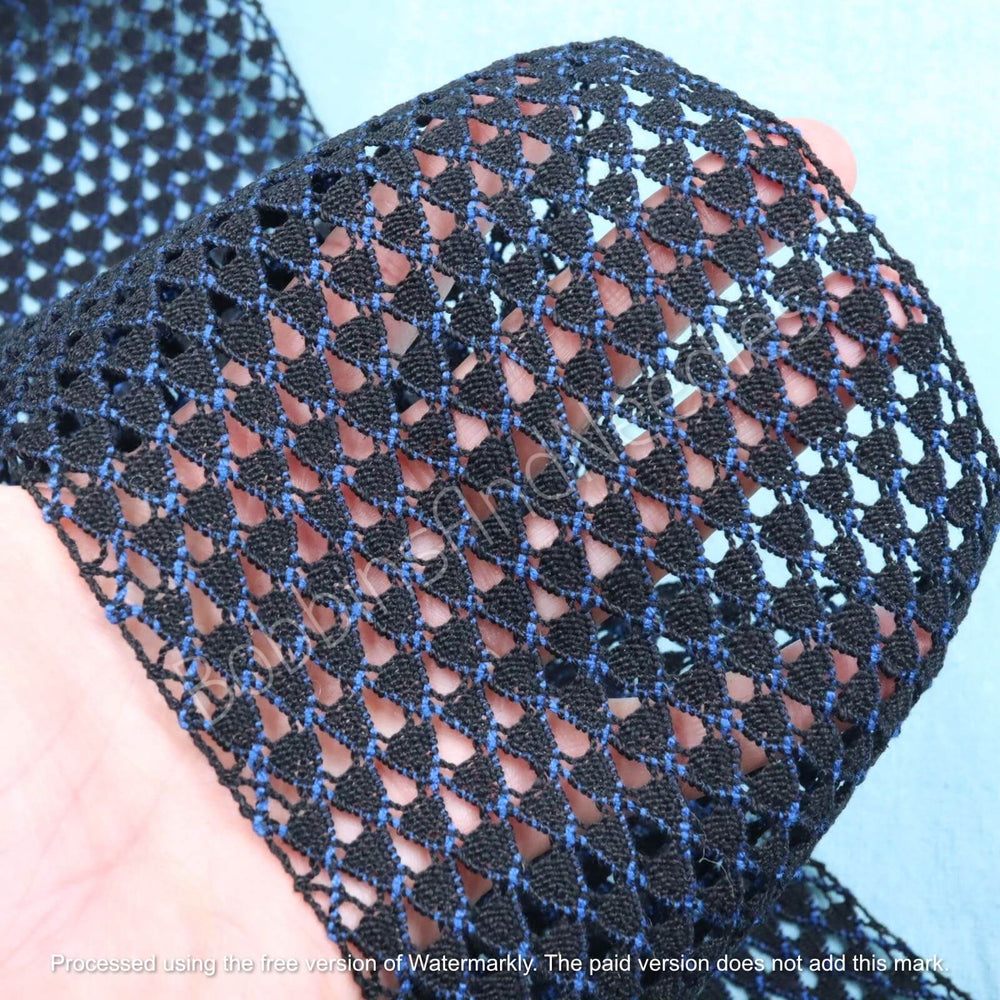 Vintage Black Lace - Wide Insertion Cotton Bobbin Lace Trim