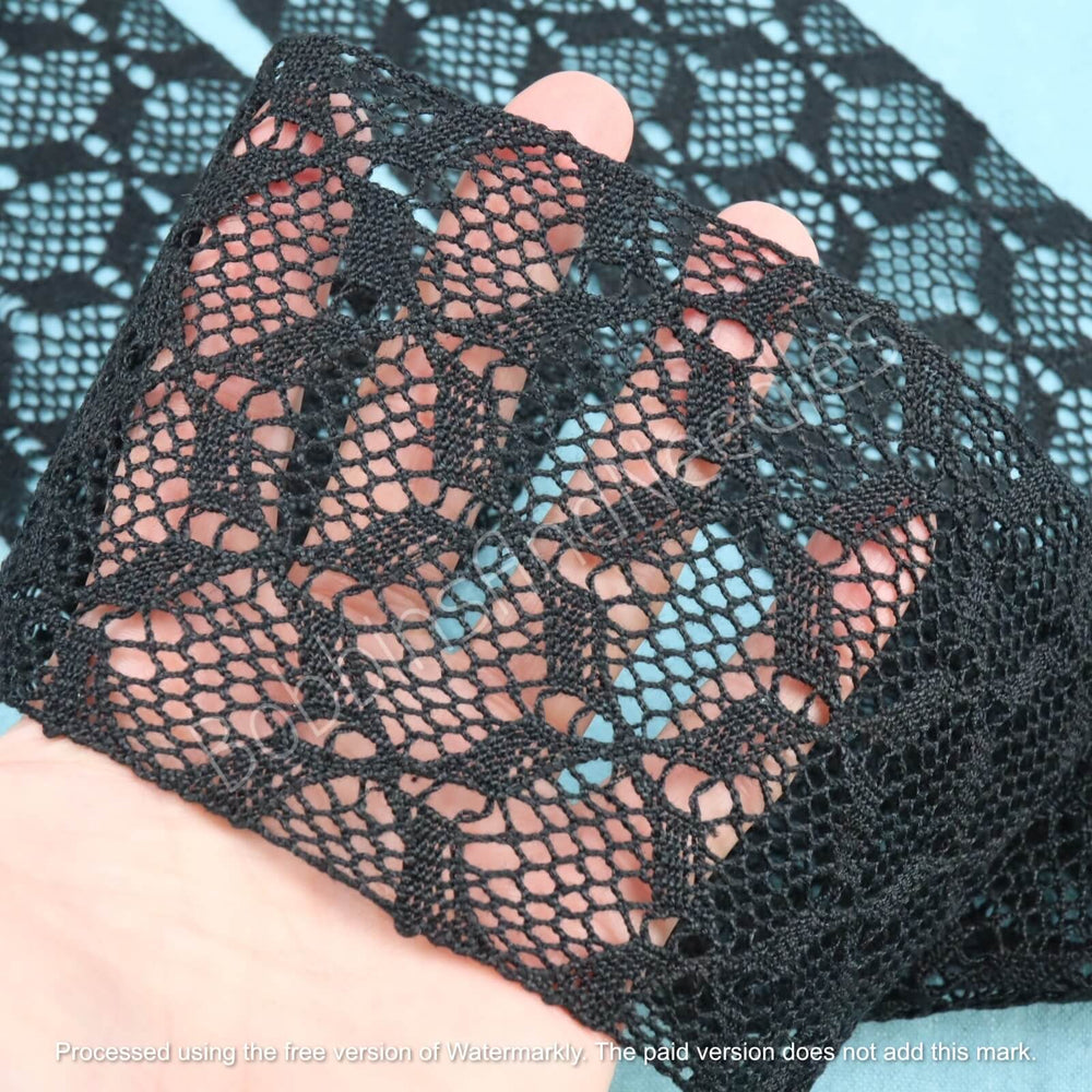 Black Lace Trim - Vintage Gothic Lace