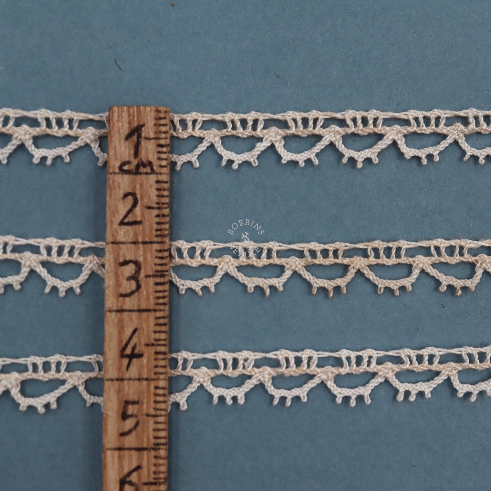 5m Narrow Vintage French Lace Border – Scalloped & Picot Trim