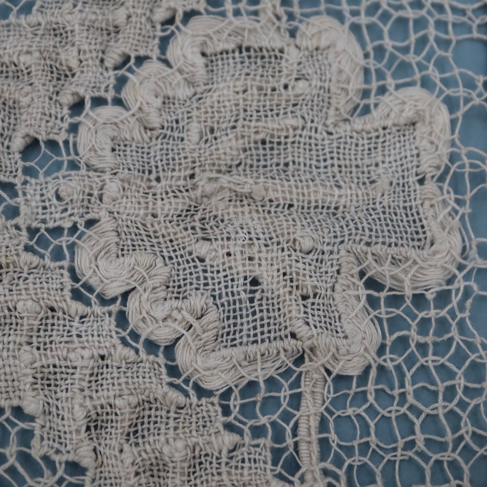 Antique Belgian Handmade Tape Lace Panel – 3m – Cotton Lace Insertion with Floral Medallion Design - Bobbins&Needles