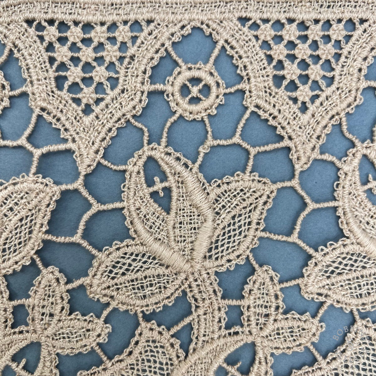 Antique Floral Guipure Lace Border – 380 × 35 cm