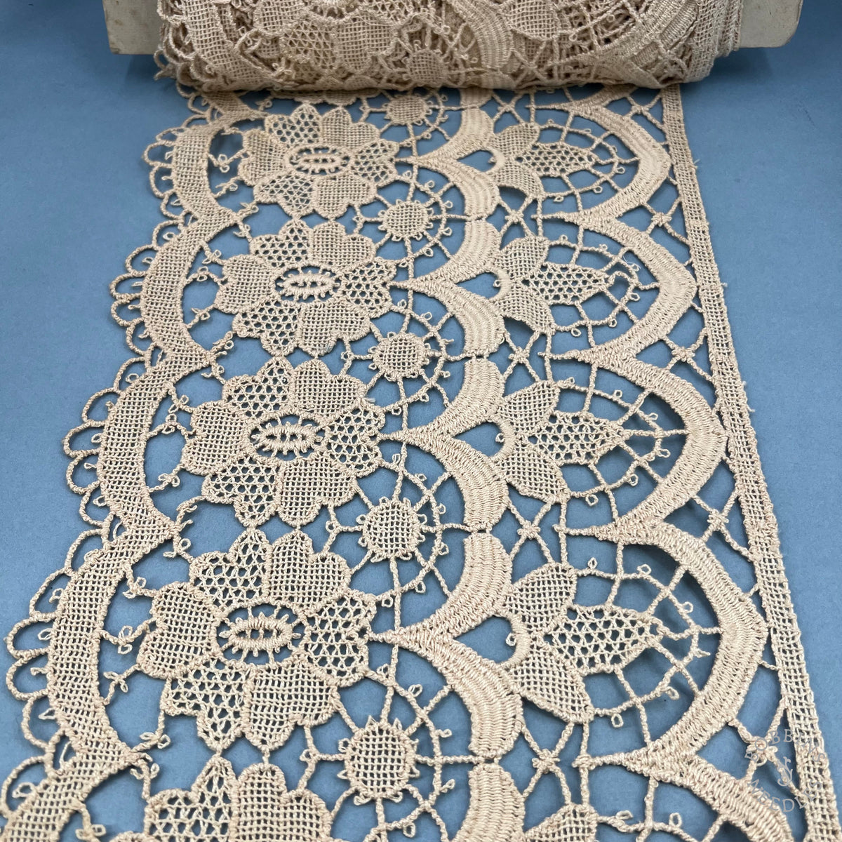 Antique Floral Guipure Wide Lace Border – By the Meter