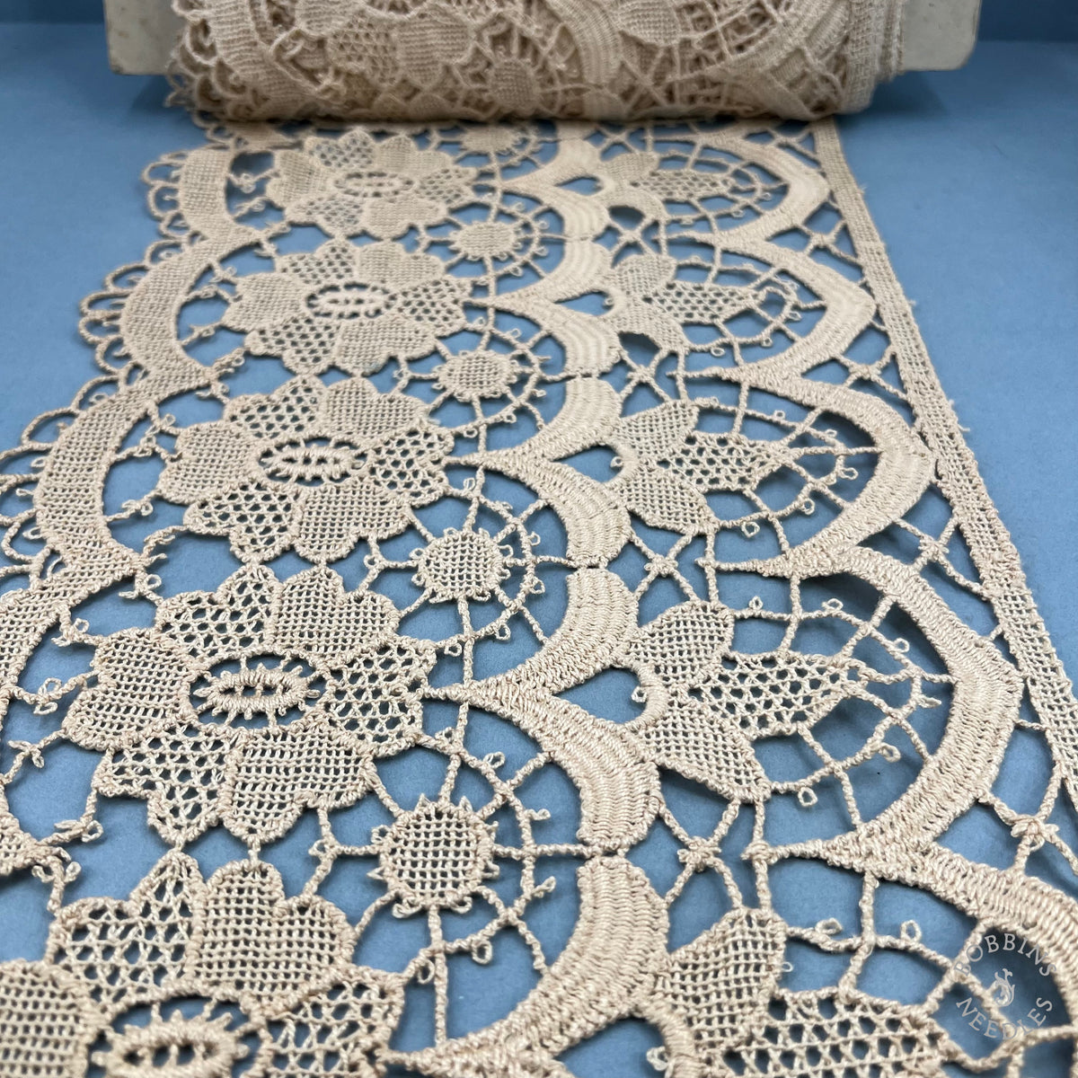 Antique Floral Guipure Wide Lace Border – By the Meter
