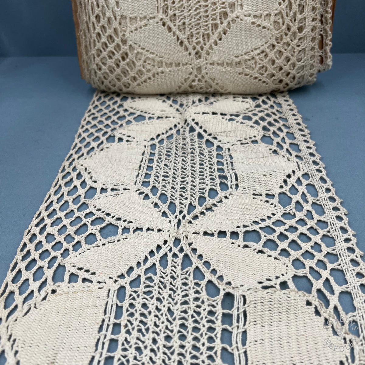 Antique Handmade Bobbin Lace Insertion – 24 cm Wide | By the Meter