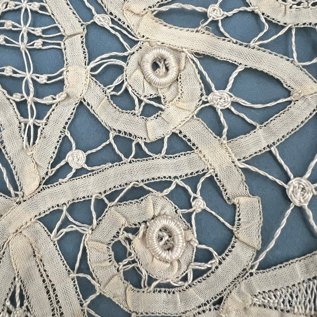 Antique Handmade Renaissance Tape Lace Border – 260 × 24 cm
