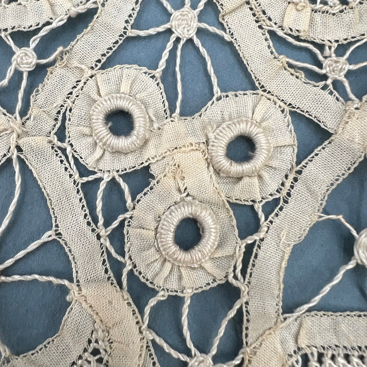 Antique Handmade Renaissance Tape Lace Border – 260 × 24 cm