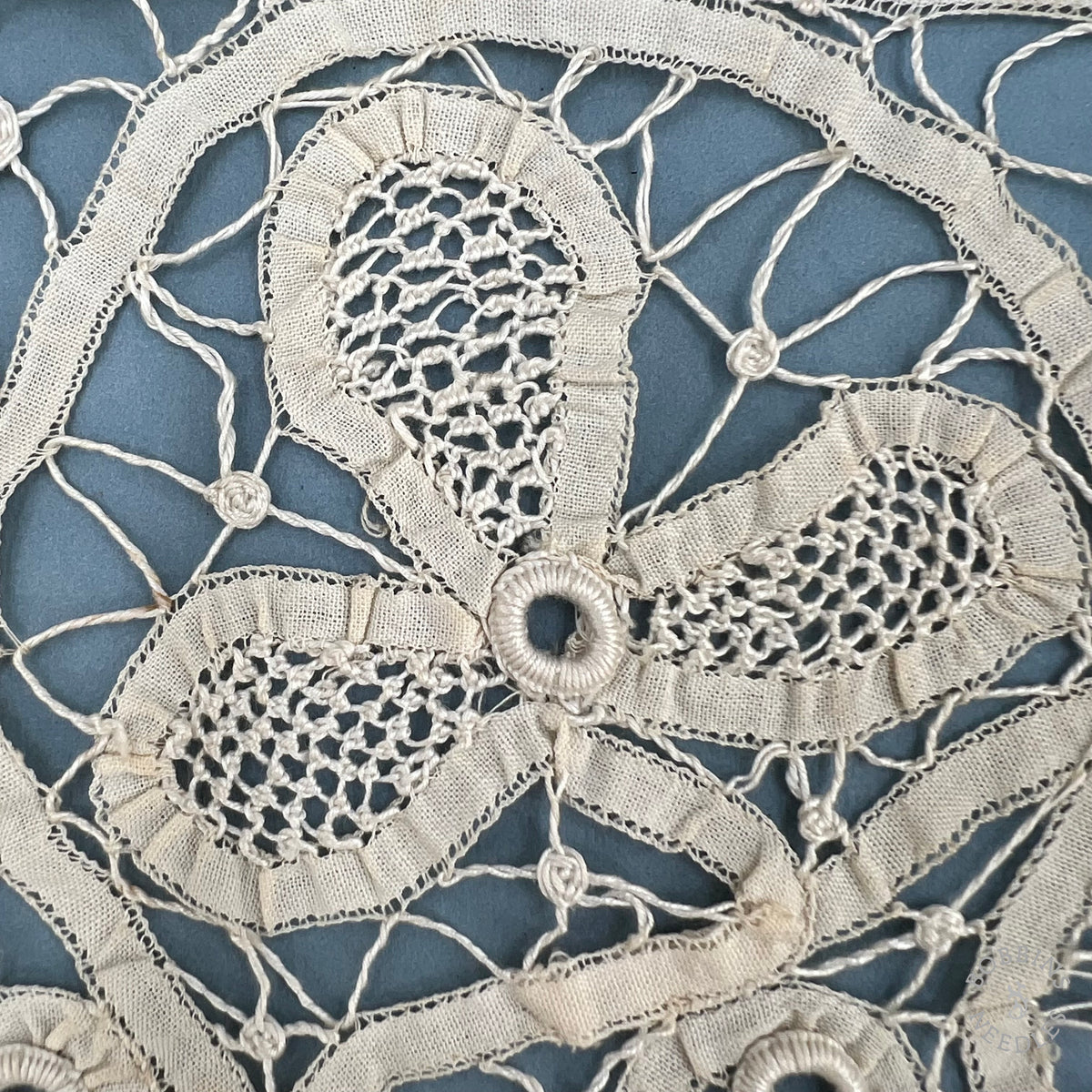 Antique Handmade Renaissance Tape Lace Border – 260 × 24 cm
