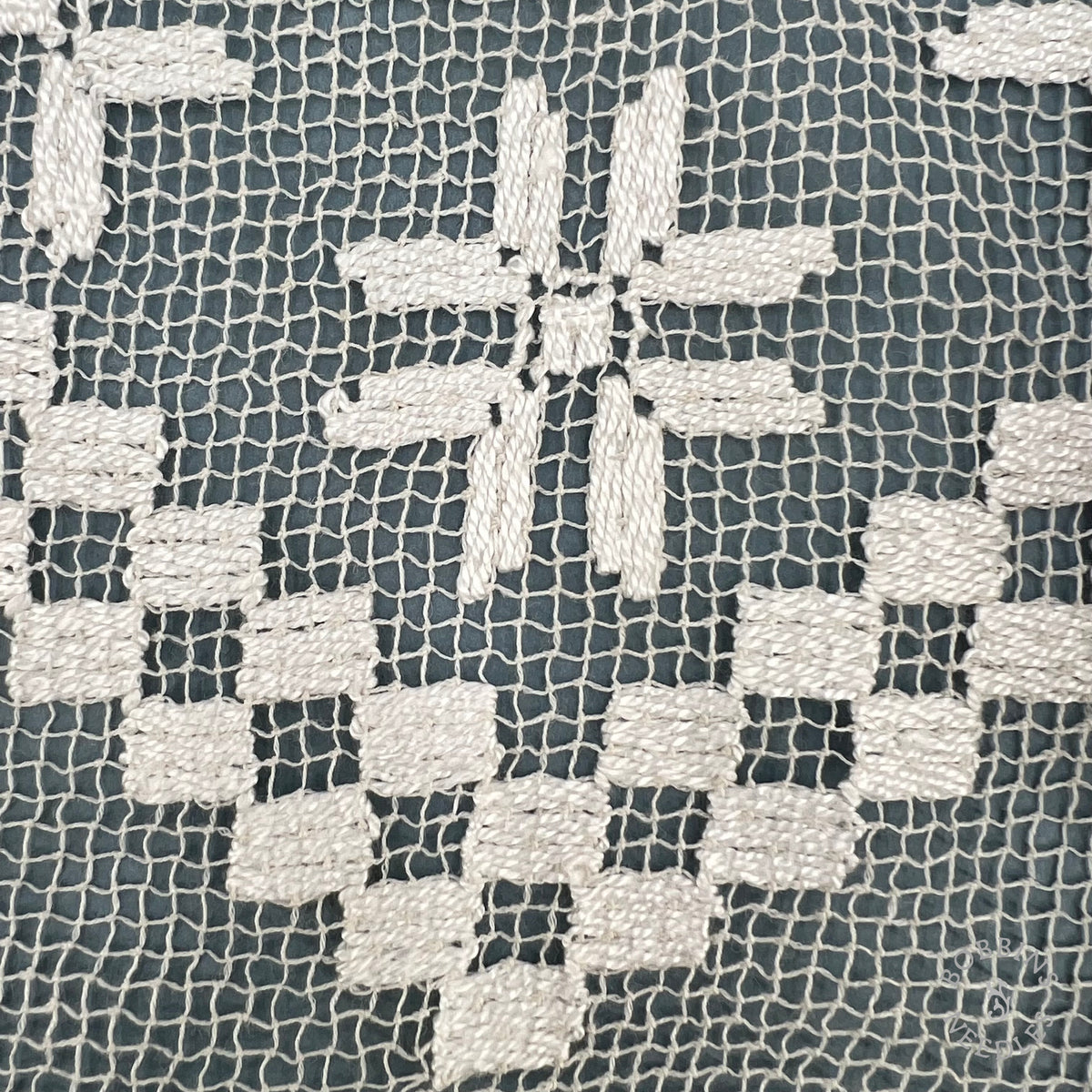 Antique Handmade Embroidered Net Lace Altar Border – 300 × 30 cm