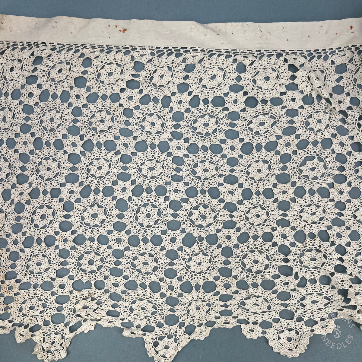Antique Handmade Crochet Lace Border – 340 × 33 cm
