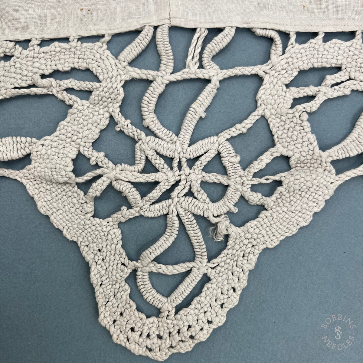 Antique Handmade Bobbin Lace Border – 350 × 17 cm