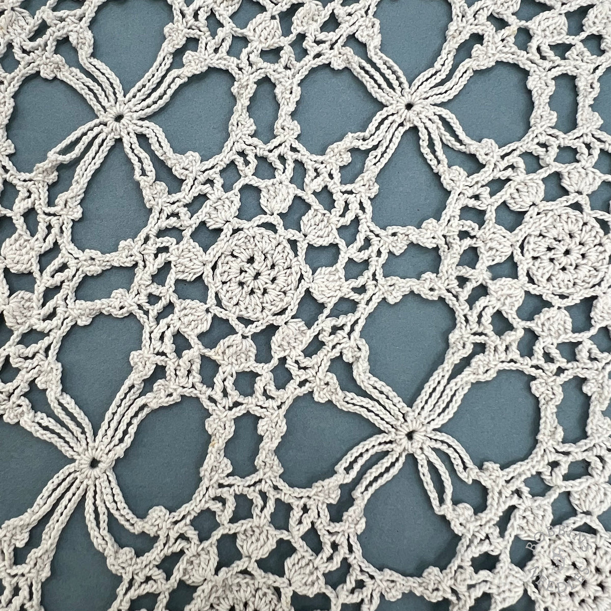 Antique Handmade Crochet Lace Border with Fringe – 340 × 30 cm