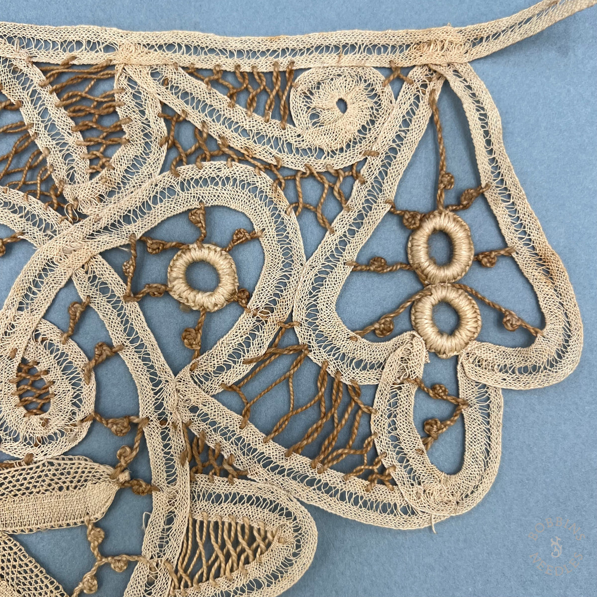 Antique Handmade Tape Lace Appliqué