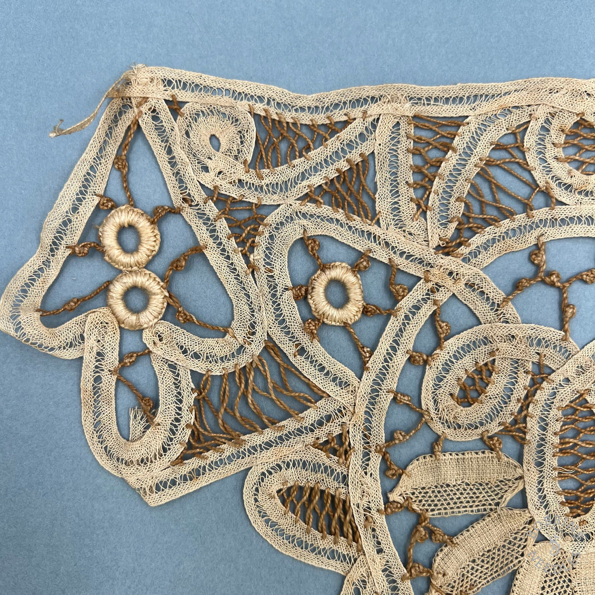 Antique Handmade Tape Lace Appliqué