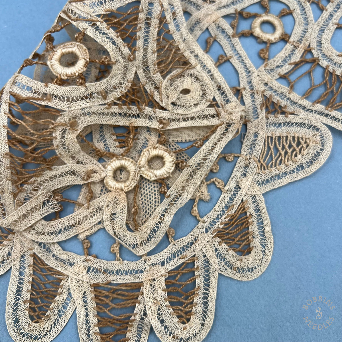 Antique Handmade Tape Lace Appliqué