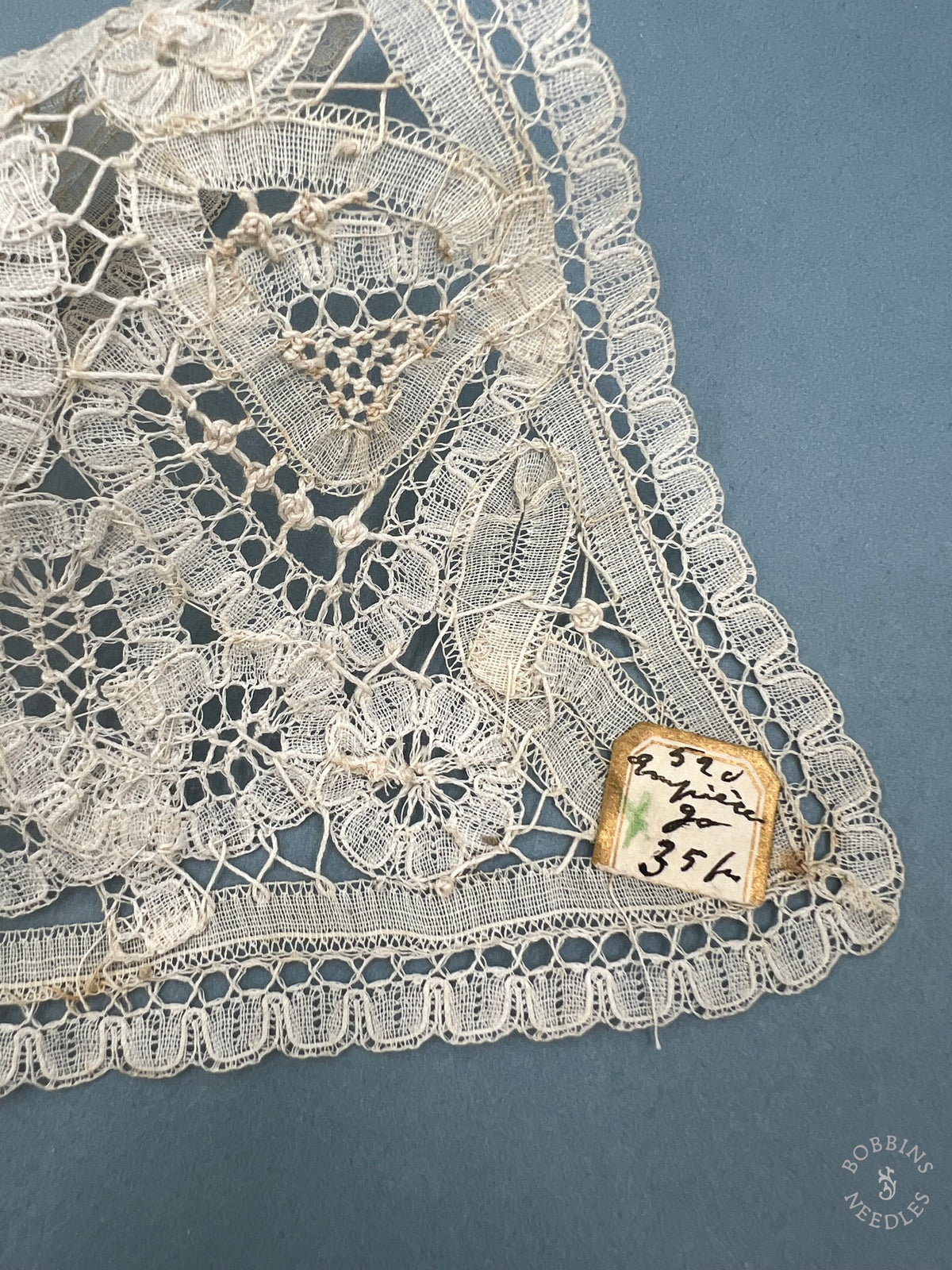 Antique Handmade Brussels Duchesse Style Lace Collar – Edwardian Bertha Collar