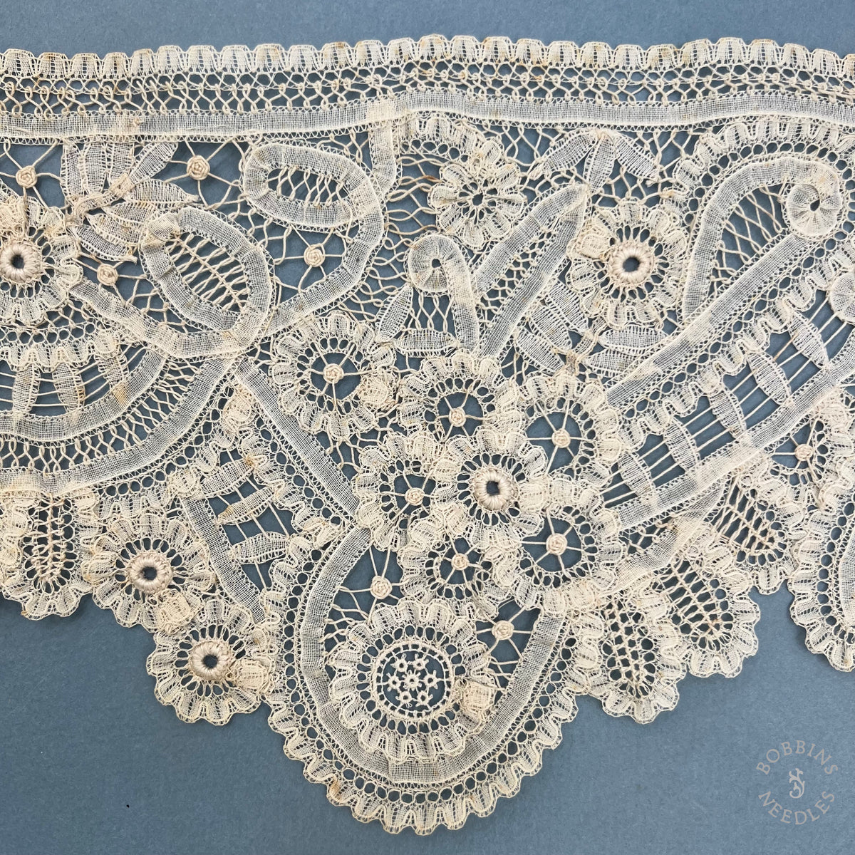 Antique Handmade Brussels Duchesse Style Lace Bertha Collar
