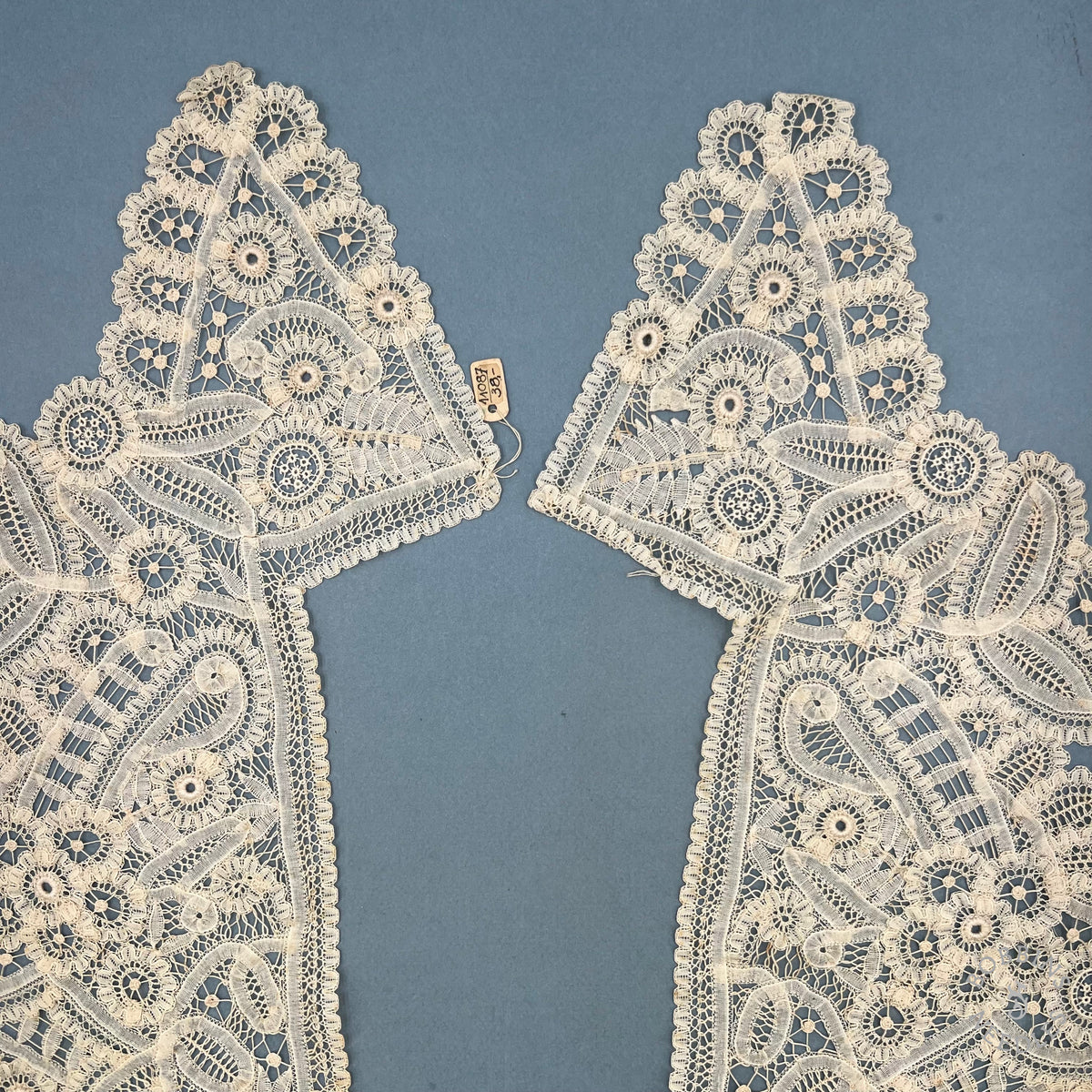 Antique Handmade Brussels Duchesse Style Lace Bertha Collar