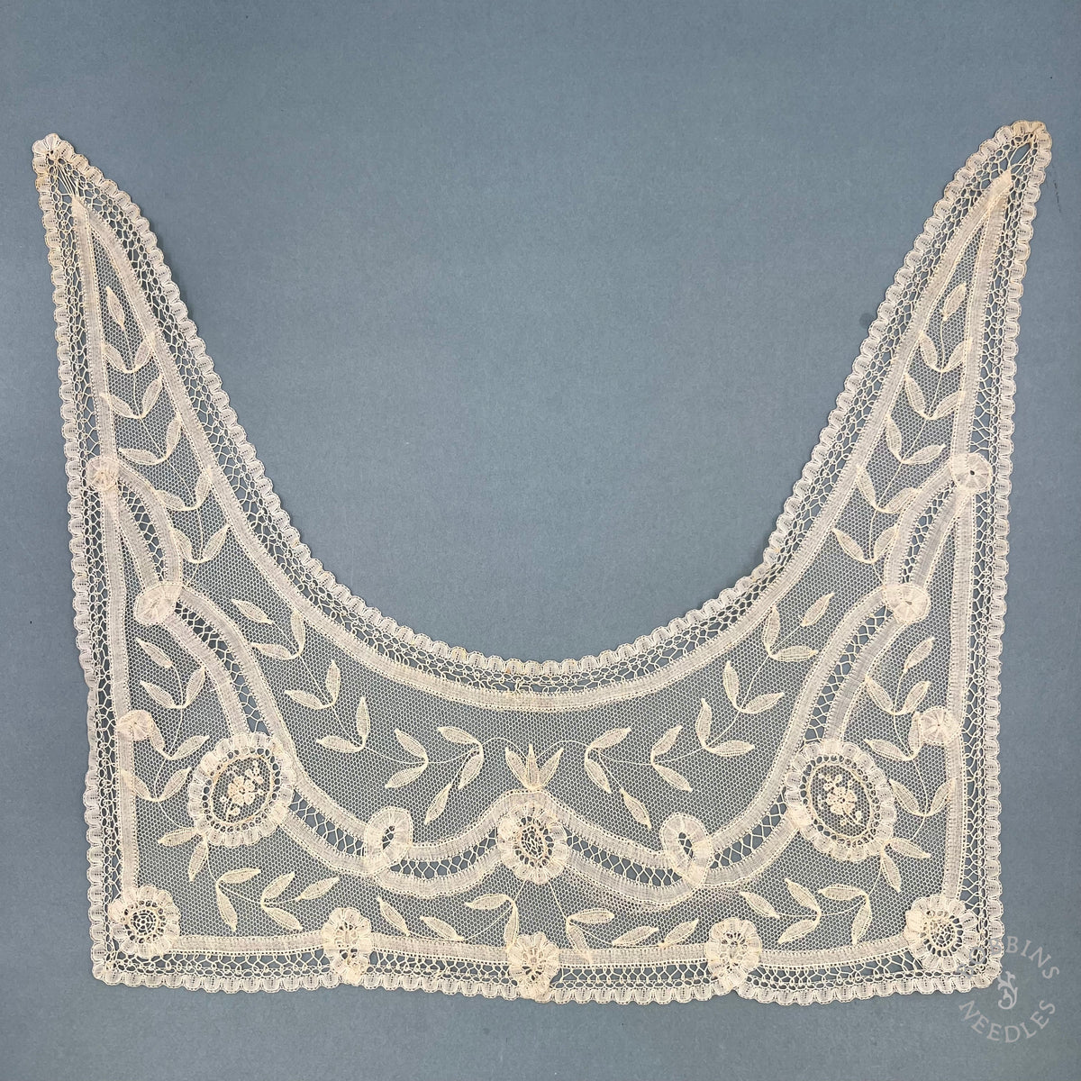 Antique Handmade Brussels Appliqué Lace Collar