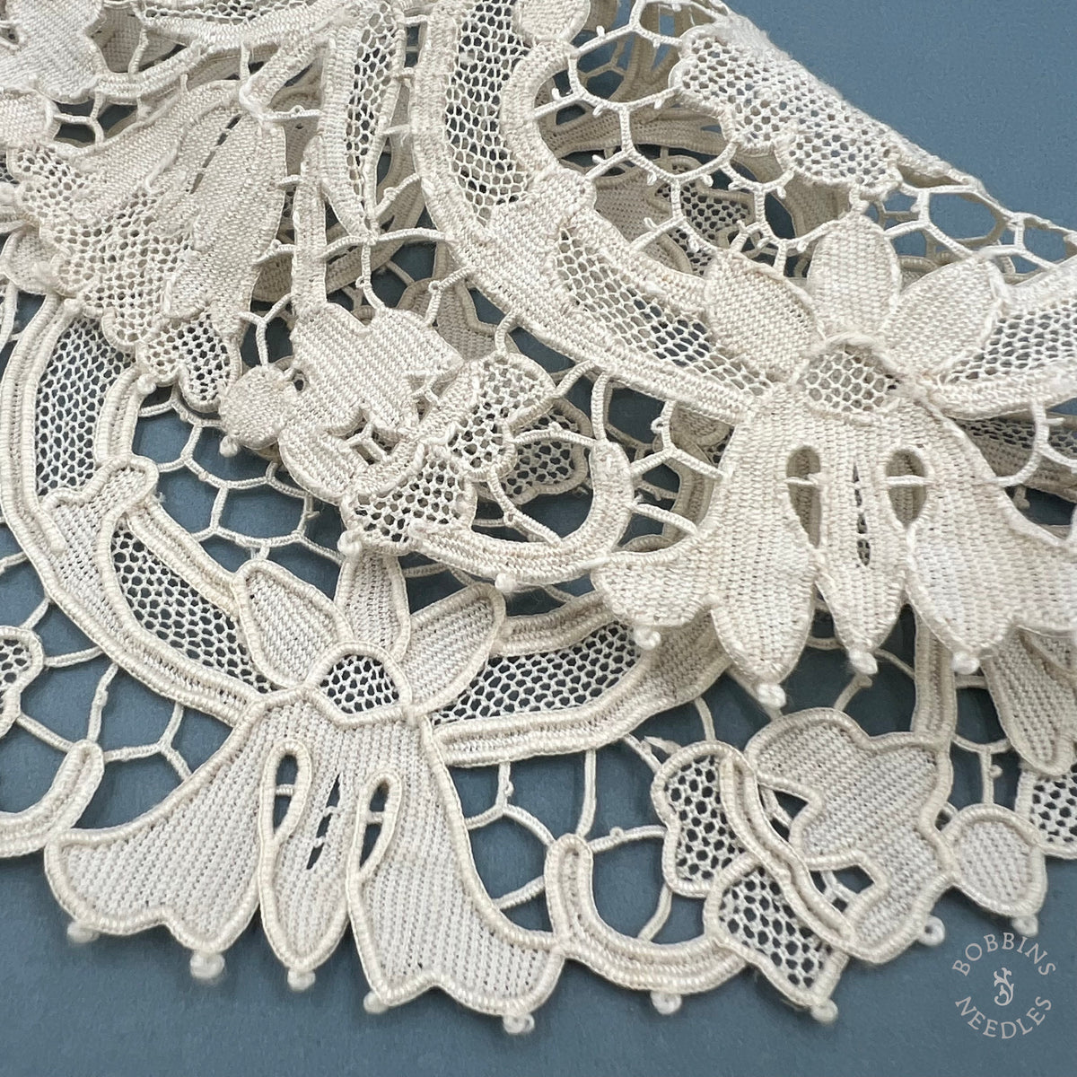 Antique Handmade Venetian Style Needle Lace Doily – 24 cm