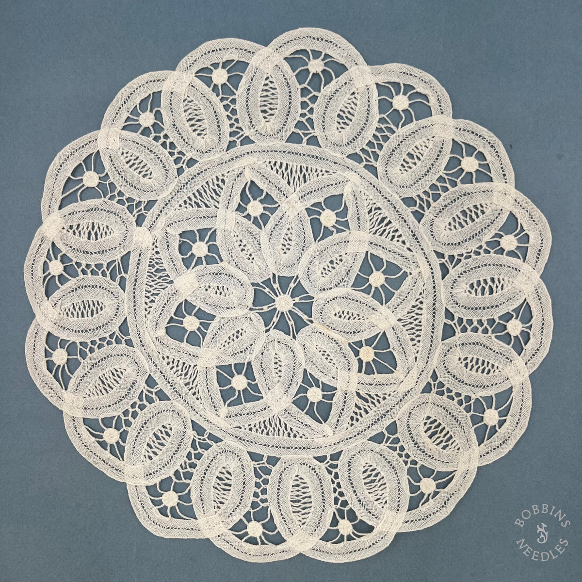 Antique Handmade Brussels Style Tape Lace Doilies – Set of 2