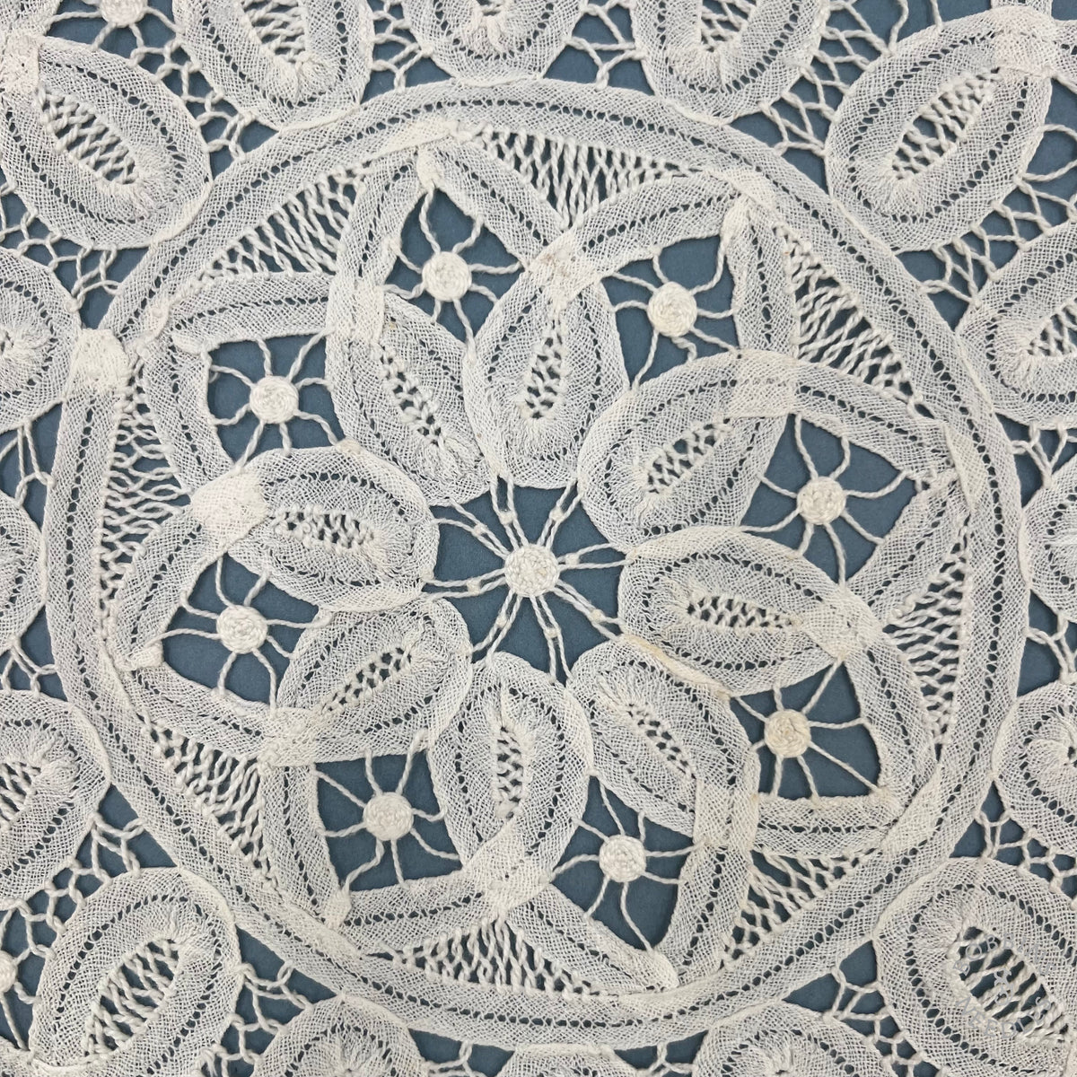 Antique Handmade Brussels Style Tape Lace Doilies – Set of 2