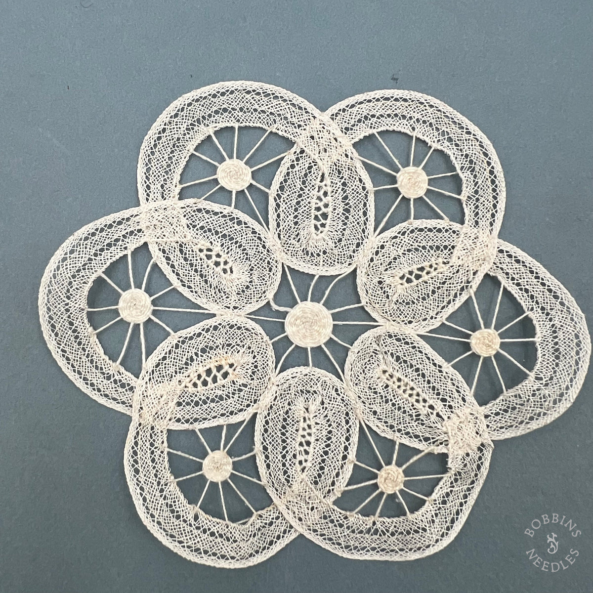 Antique Handmade Brussels Tape Lace Doilies – Set of 9