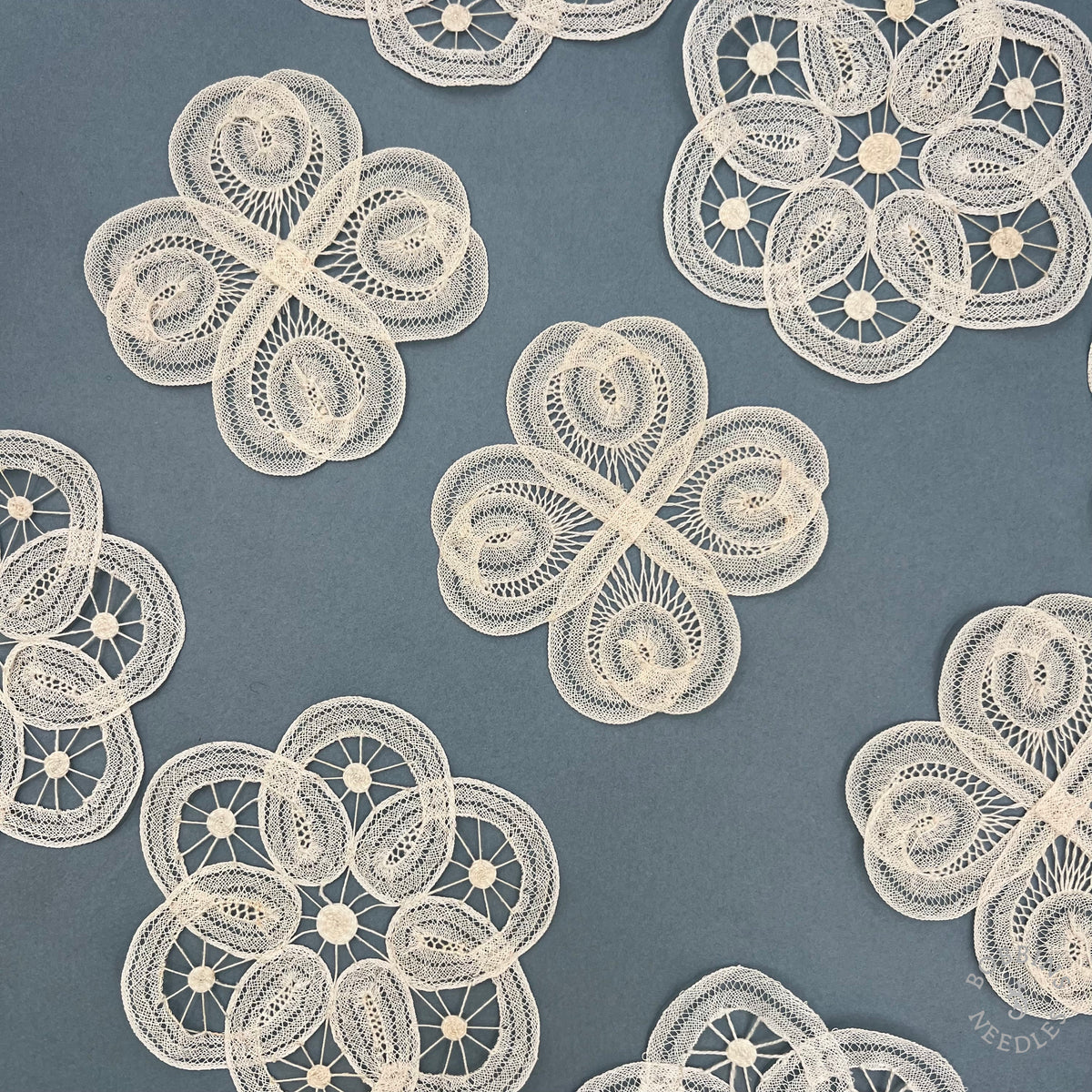 Antique Handmade Brussels Tape Lace Doilies – Set of 9