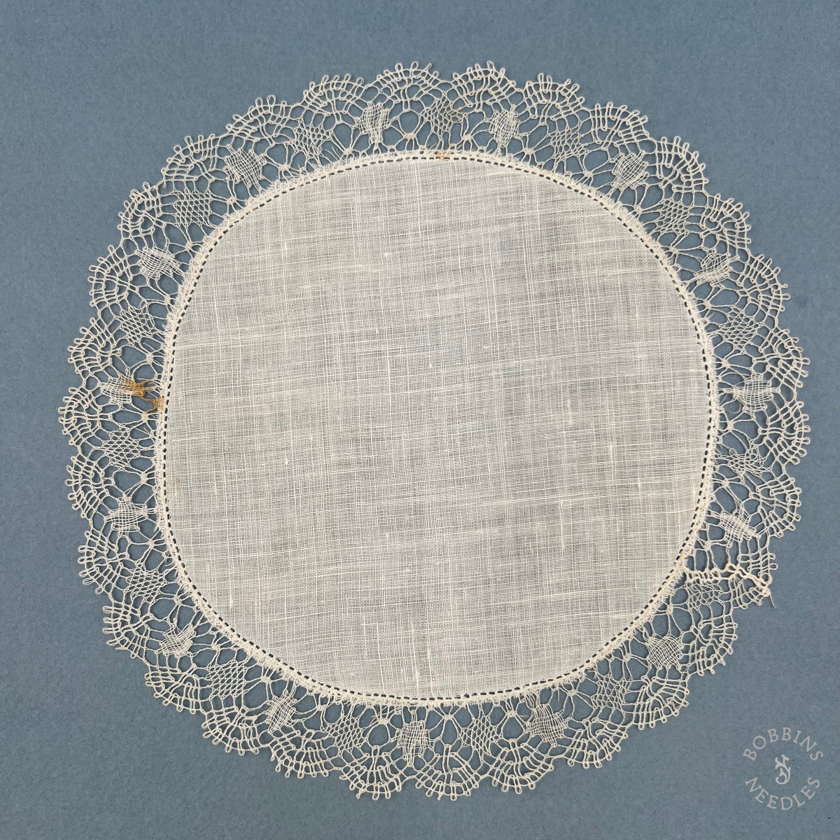 Set of 2 Antique Handmade Lace Doilies – 23 & 18 cm