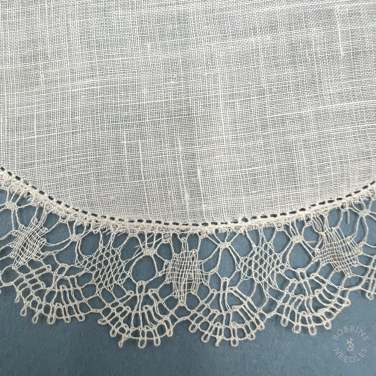 Set of 2 Antique Handmade Lace Doilies – 23 & 18 cm
