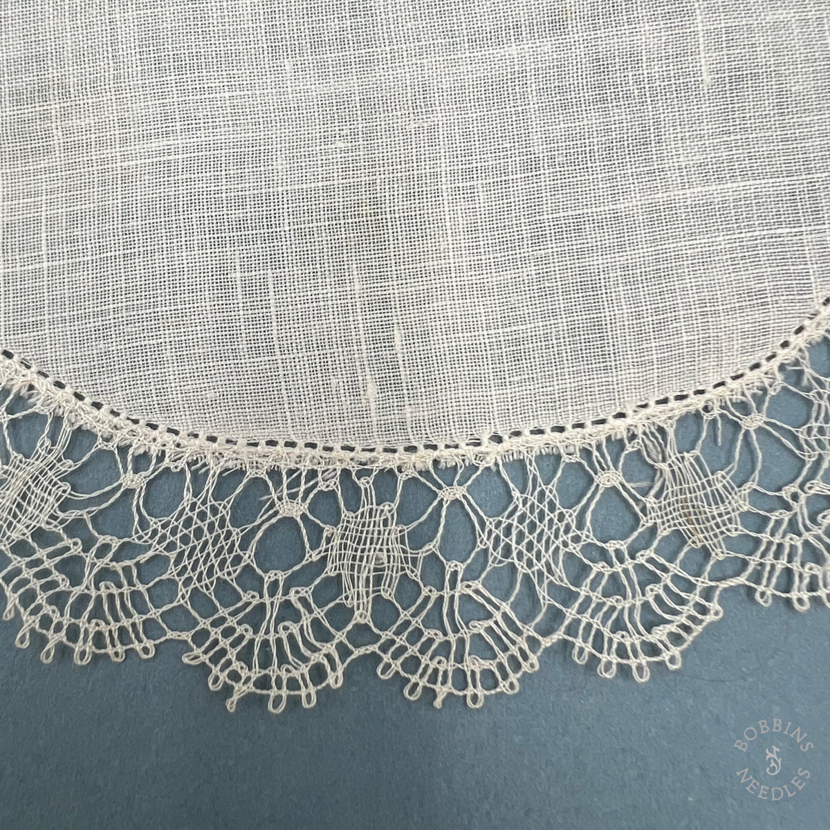 Set of 2 Antique Handmade Lace Doilies – 23 & 18 cm