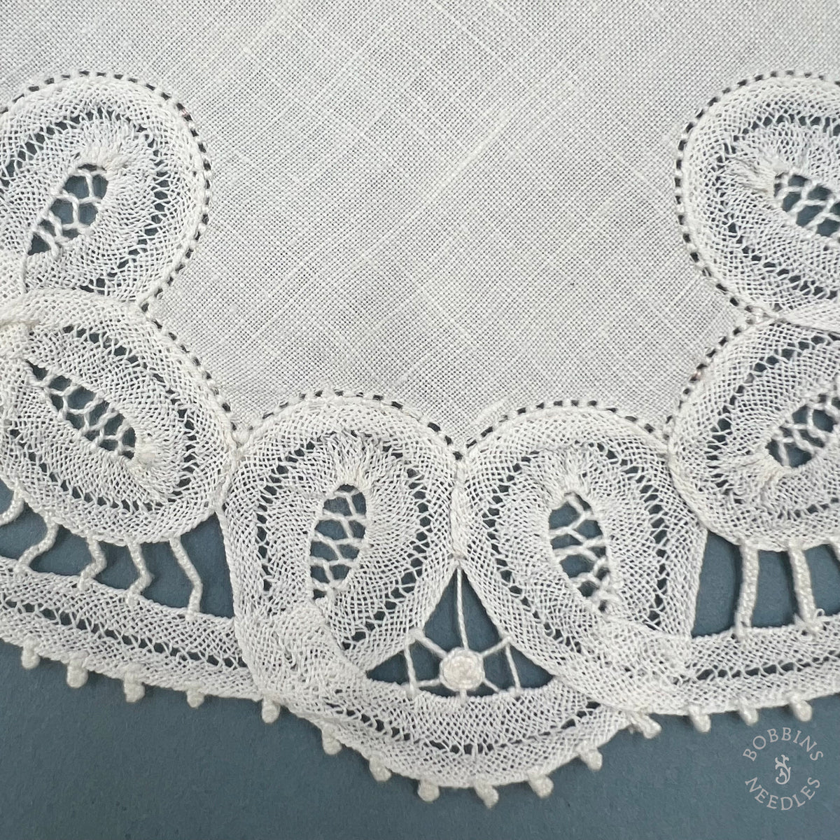 Set of 2 Antique Handmade Lace Doilies – 23 & 18 cm