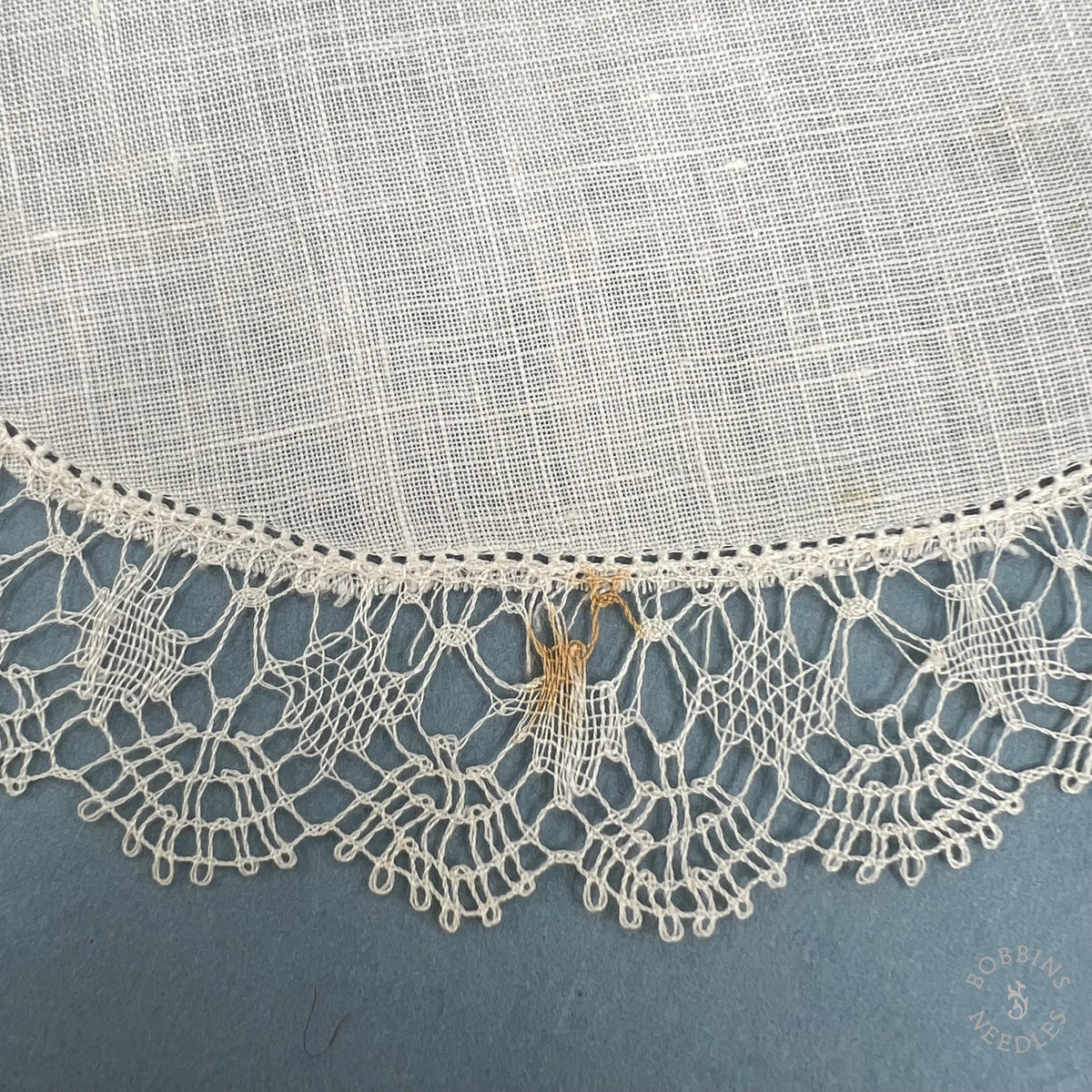 Set of 2 Antique Handmade Lace Doilies – 23 & 18 cm