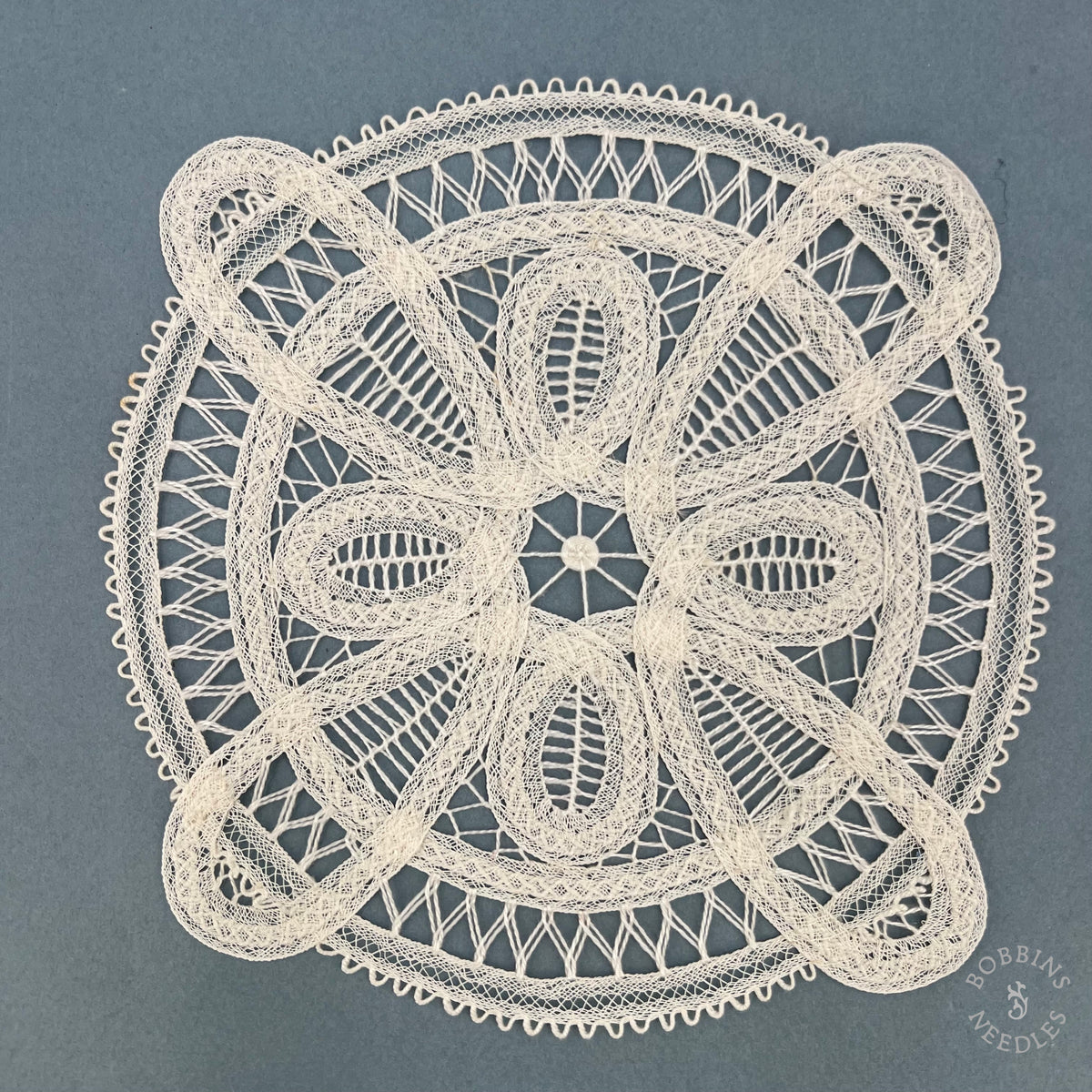 Antique Handmade Brussels Tape Lace Doilies – Set of 2