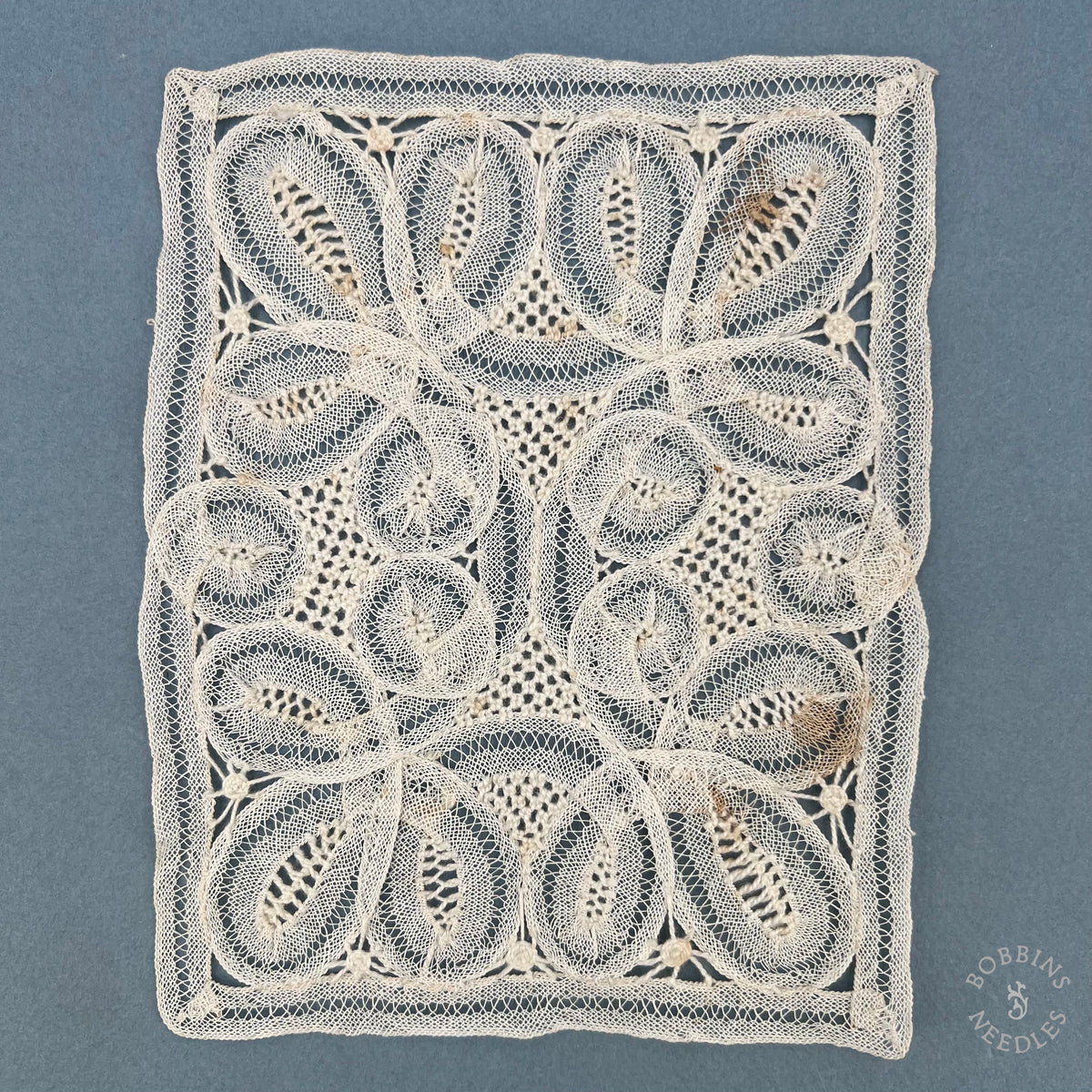 Antique Handmade Brussels Tape Lace Doilies – Set of 2