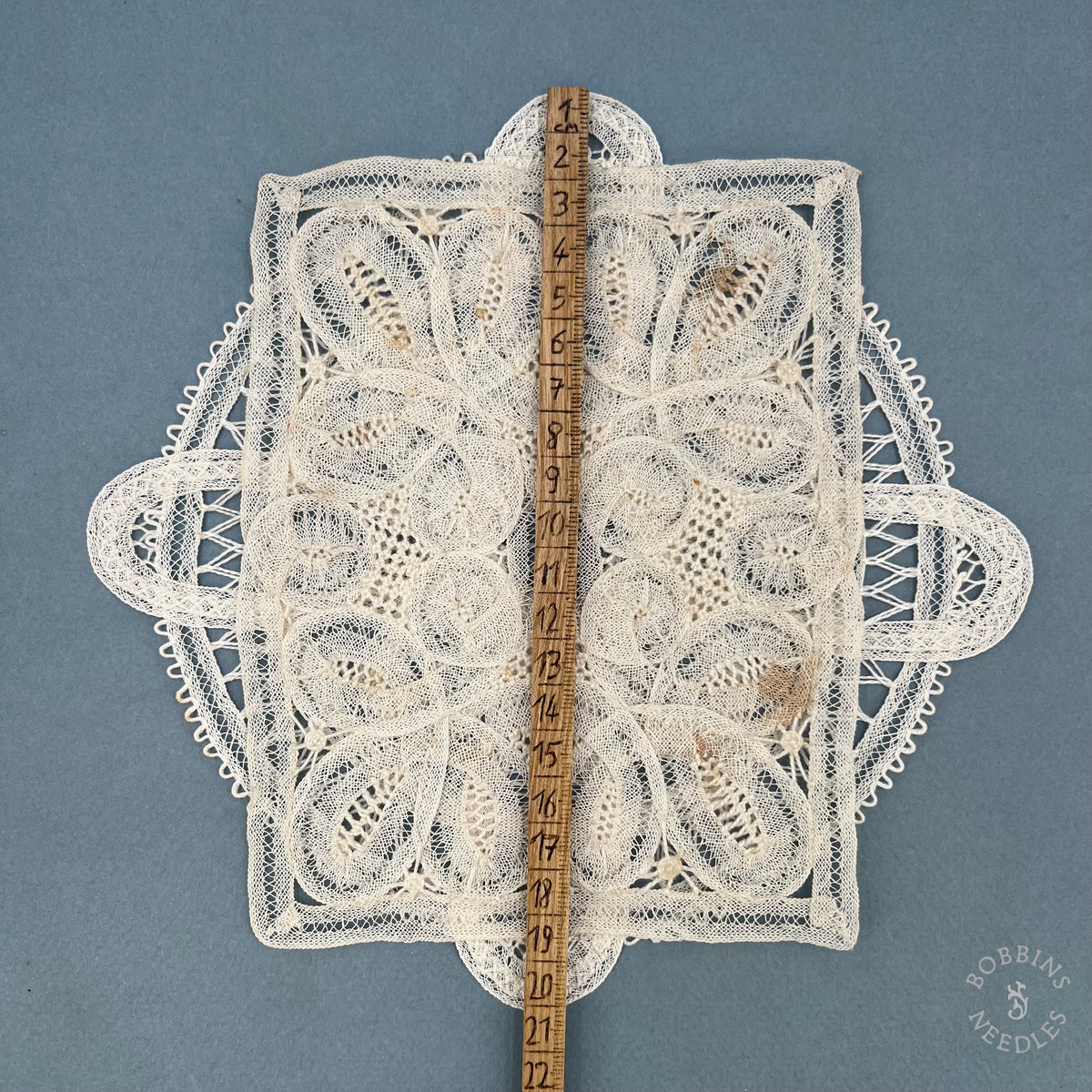 Antique Handmade Brussels Tape Lace Doilies – Set of 2