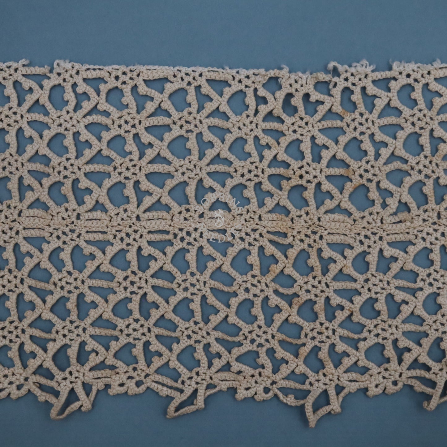 Antique Crochet Lace Panel – Irish Style Cotton Guipure Lace Insert - Bobbins&Needles