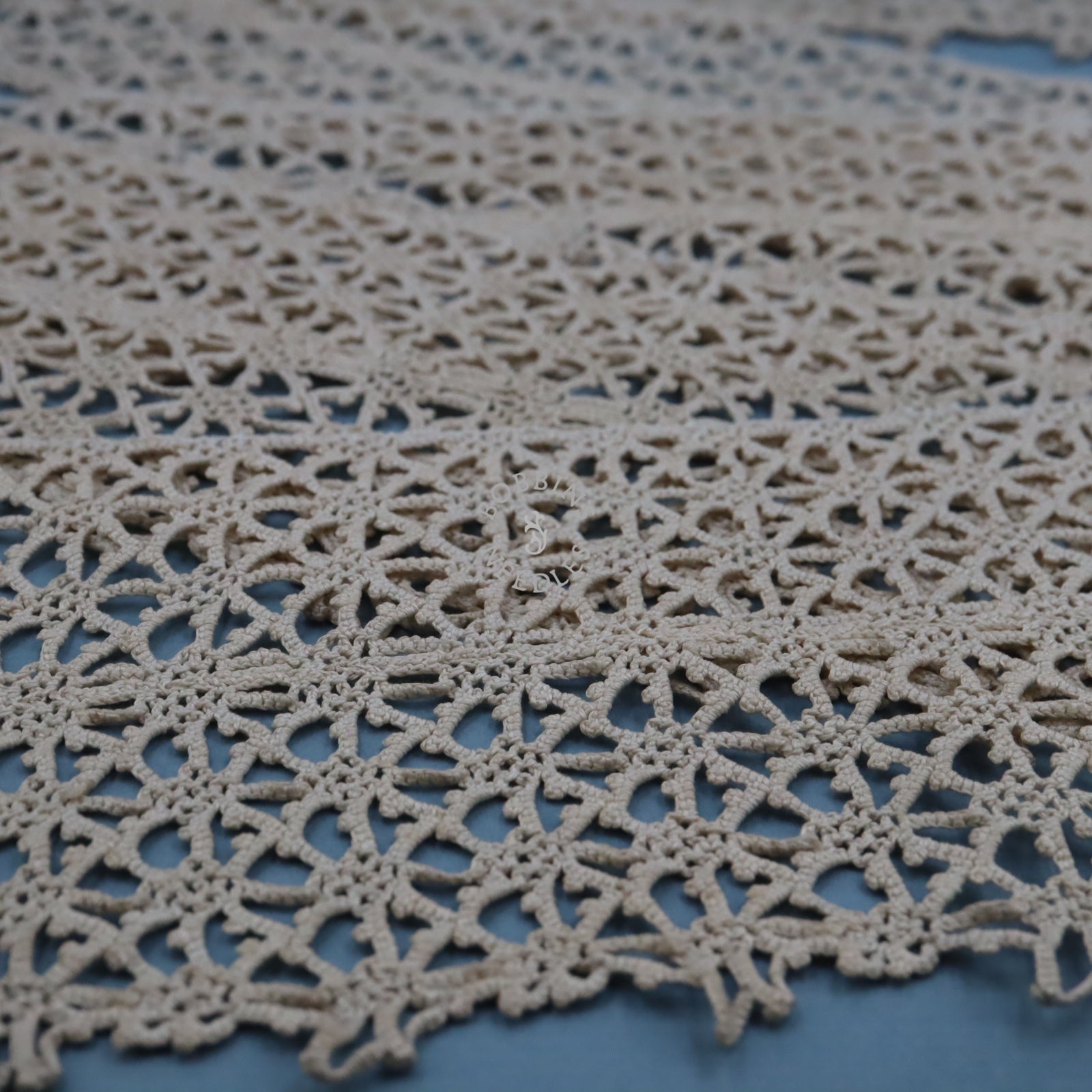 Antique Crochet Lace Panel – Irish Style Cotton Guipure Lace Insert - Bobbins&Needles