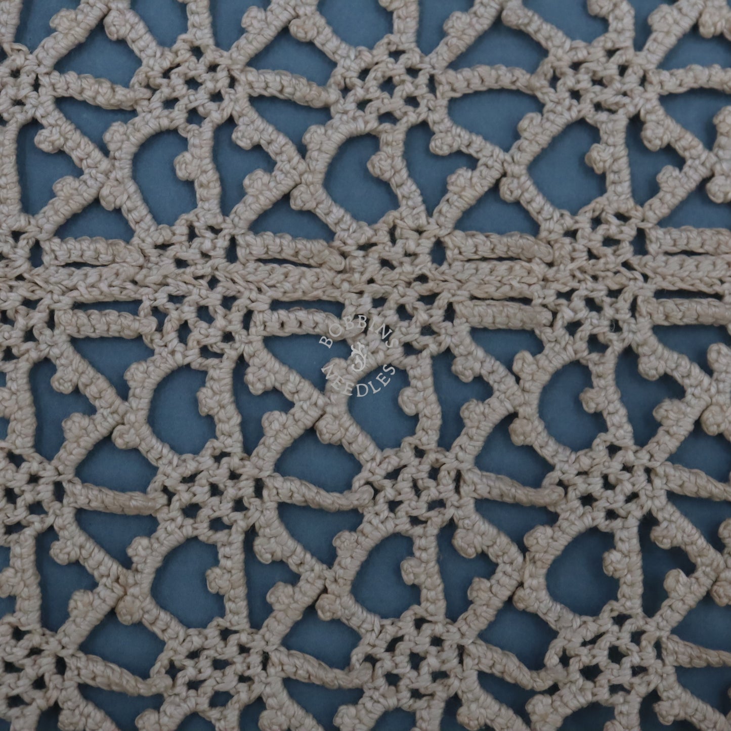 Antique Crochet Lace Panel – Irish Style Cotton Guipure Lace Insert - Bobbins&Needles