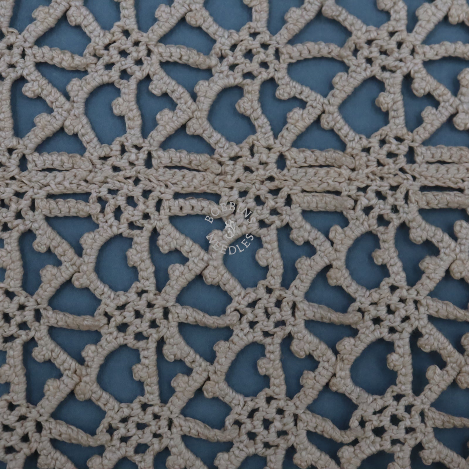 Antique Crochet Lace Panel – Irish Style Cotton Guipure Lace Insert - Bobbins&Needles