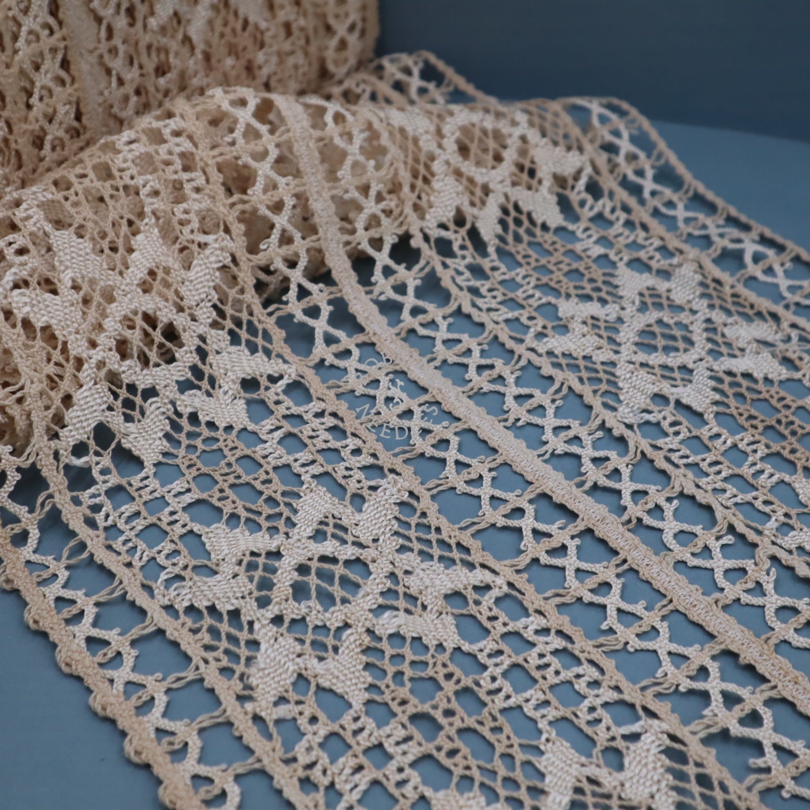 Antique Wide Lace Trim – Vintage Lace Panel - Bobbins&Needles