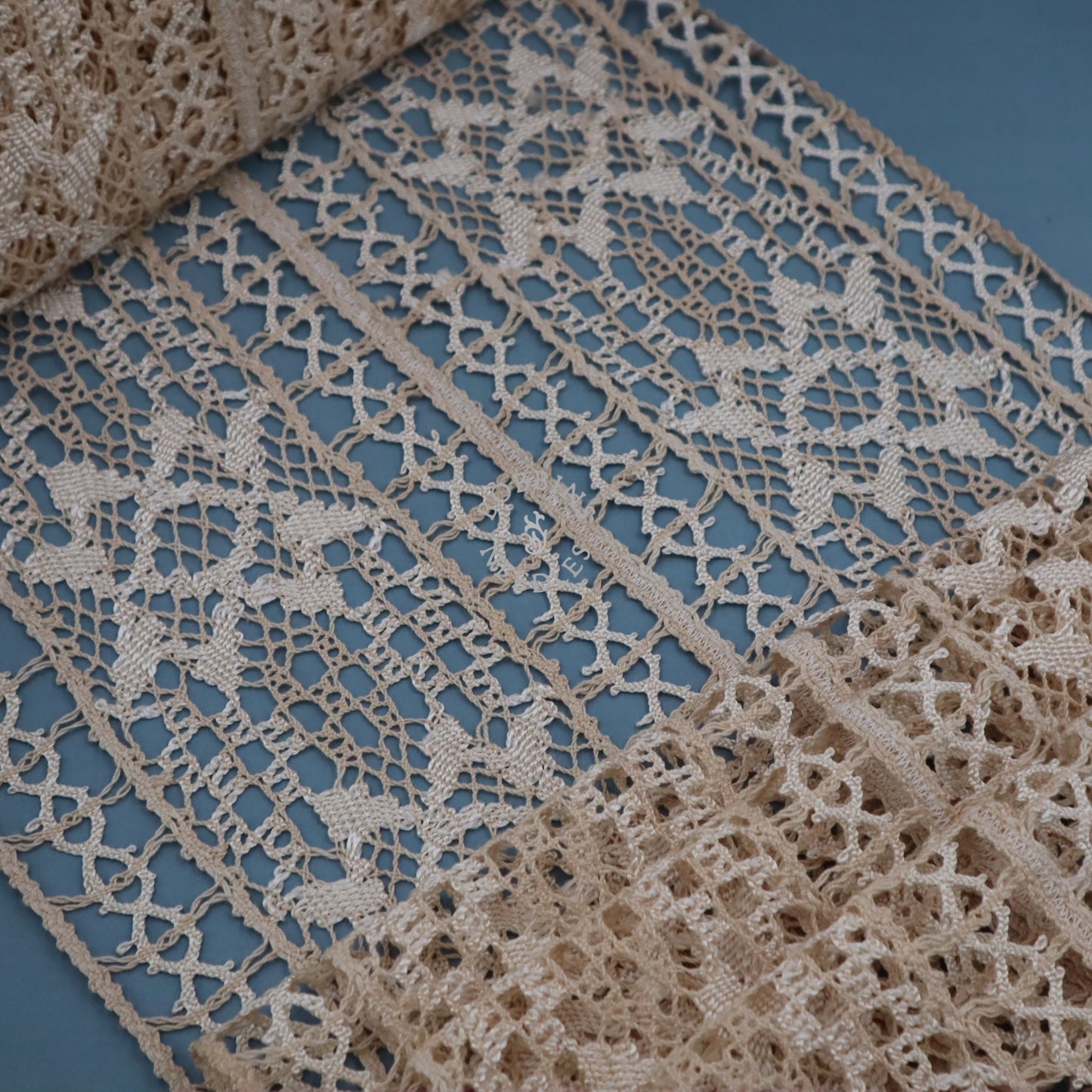 Antique Wide Lace Trim – Vintage Lace Panel - Bobbins&Needles